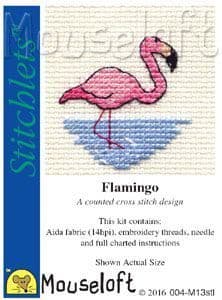 Mouseloft Flamingo Stitchlets cross stitch kit